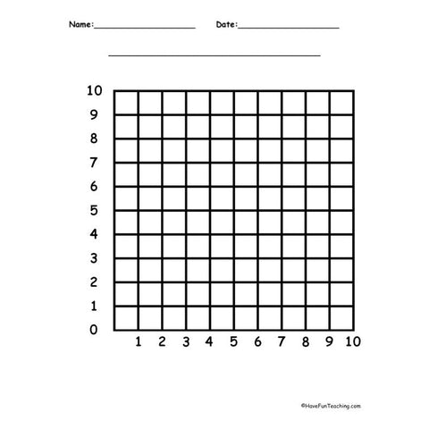 10 by 10 XY Axis Worksheet
