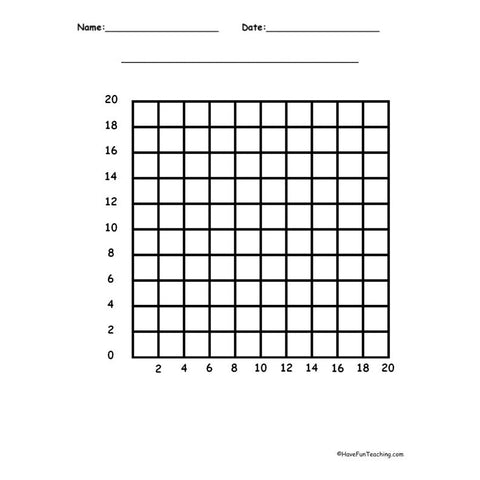 20 by 20 XY Axis Worksheet