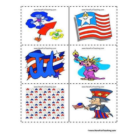 4th of July Clip Art Worksheet