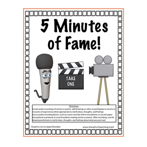5 Minutes of Fame Read Aloud Game