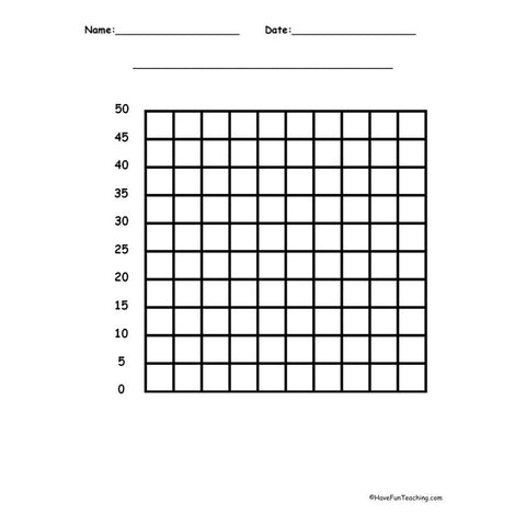 50 by 50 Y Axis Worksheet