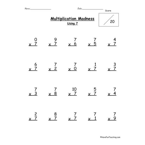 7 Worksheet