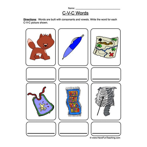 CVC Worksheet 4