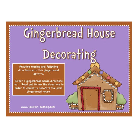 Following Directions Gingerbread Game