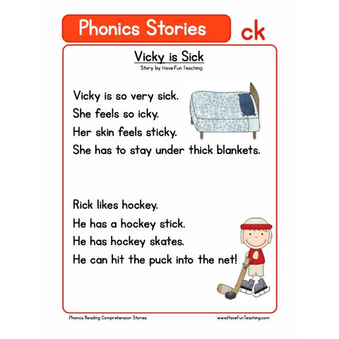 Phonics Reading Comprehension Ck Worksheet