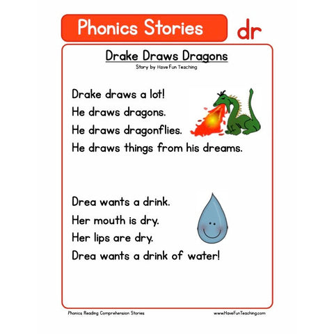 Phonics Reading Comprehension Dr Worksheet