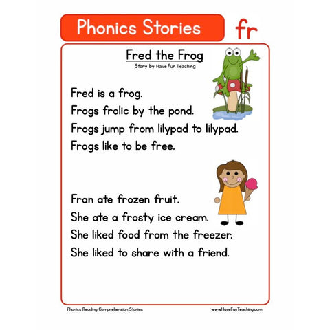 Phonics Reading Comprehension Fr Worksheet