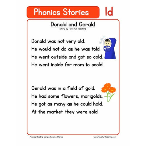 Phonics Reading Comprehension Ld Worksheet