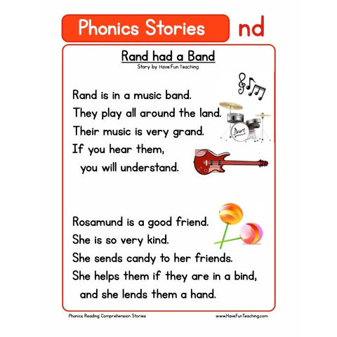 Phonics Reading Comprehension Nd Worksheet