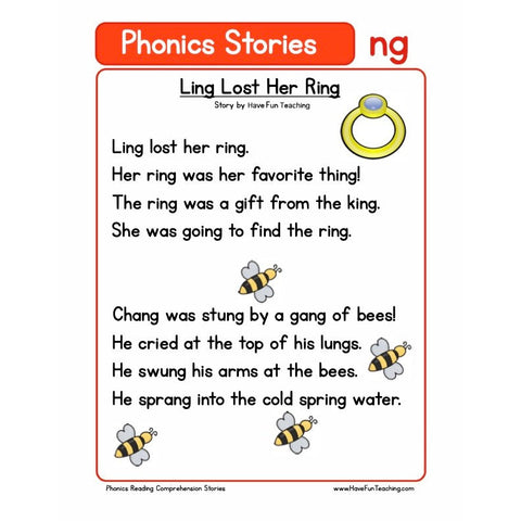 Phonics Reading Comprehension Ng Worksheet