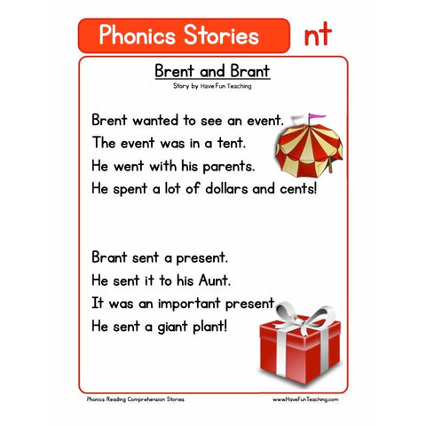 Phonics Reading Comprehension Nt Worksheet