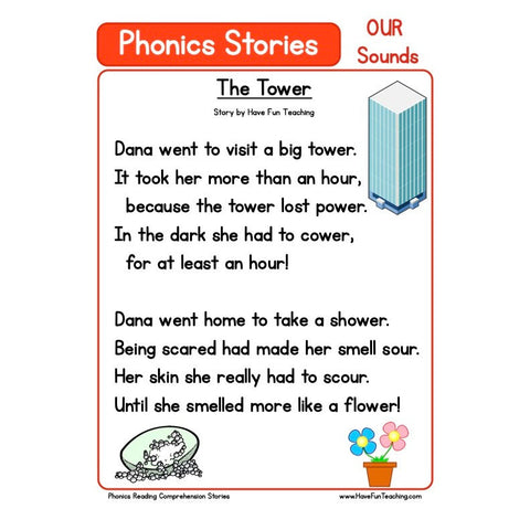 Phonics Reading Comprehension Our Sounds Worksheet