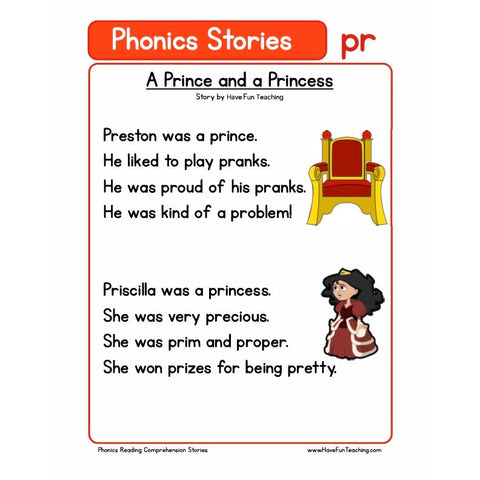Phonics Reading Comprehension Pr Worksheet
