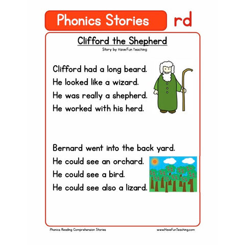 Phonics Reading Comprehension Rd Worksheet