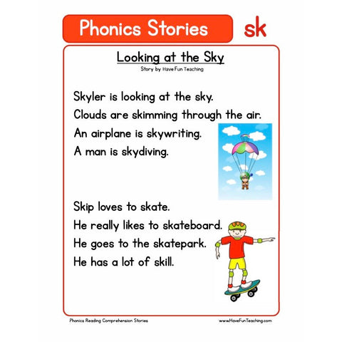 Phonics Reading Comprehension Sk Worksheet