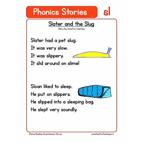 Phonics Reading Comprehension Sl Worksheet