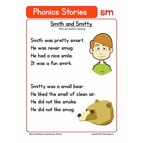 Phonics Reading Comprehension Sm Worksheet