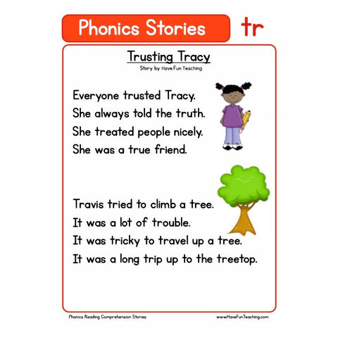 Phonics Reading Comprehension Tr Worksheet