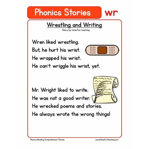 Phonics Reading Comprehension Wr Worksheet