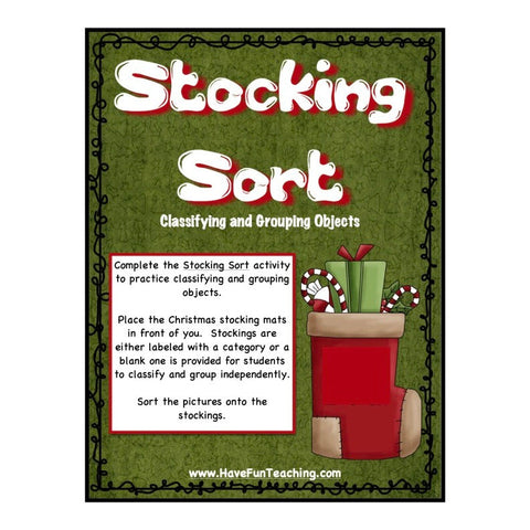 Christmas Stocking Sort Classifying Game