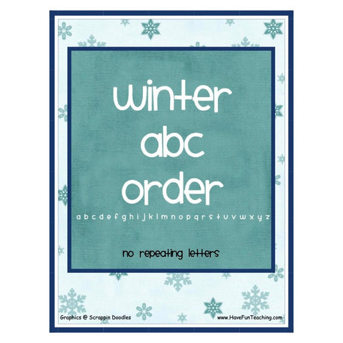 ABC Order Worksheet