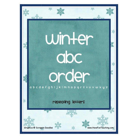 ABC Order Worksheet 2