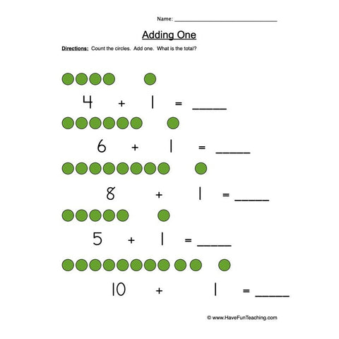 Add One Worksheet