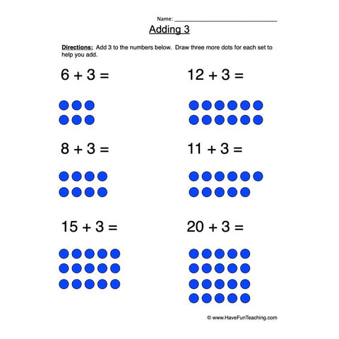 Add Three Worksheet 2