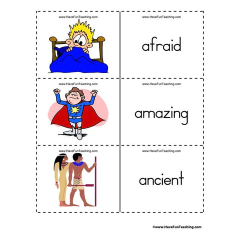 Adjective Flash Cards