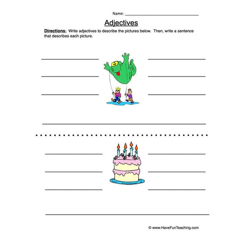 Adjectives 2 Worksheet
