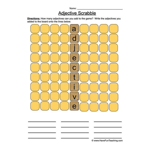 Adjectives Worksheet 9