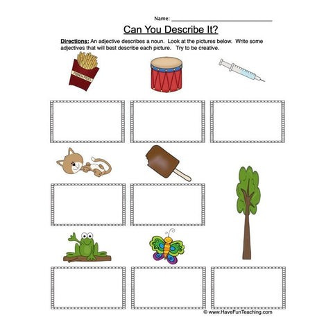 Adjectives 7 Worksheet