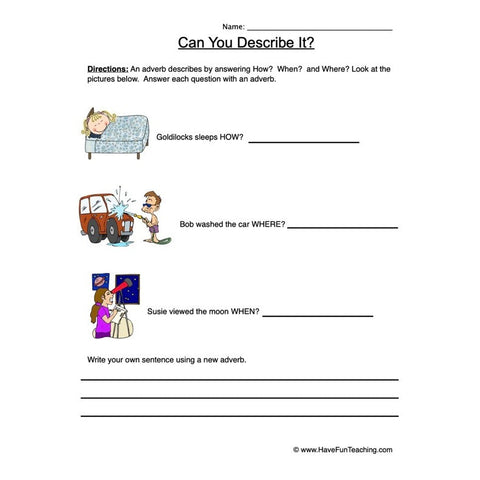 Adverbs Worksheet 7
