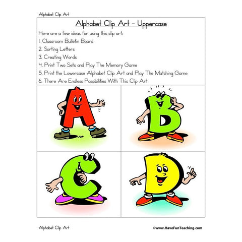 Alphabet Clip Art Worksheet
