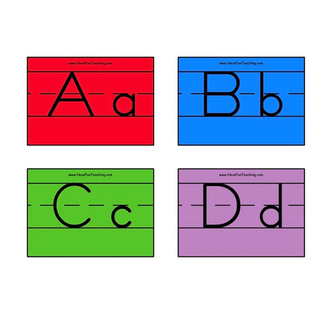 Alphabet Zaner Bloser Color Flash Cards