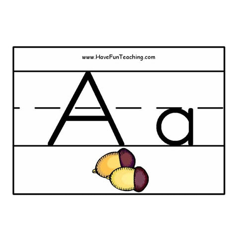 Alphabet Letter Posters Zaner Bloser Picture Worksheet
