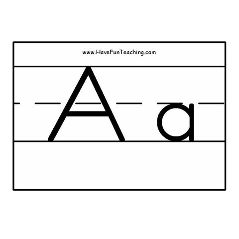 Alphabet Letter Posters Zaner Bloser Worksheet