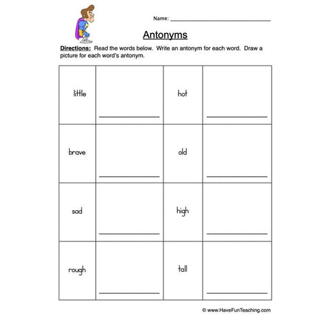 Antonyms 2 Worksheet 2