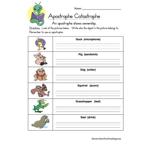Apostrophe Worksheet 2