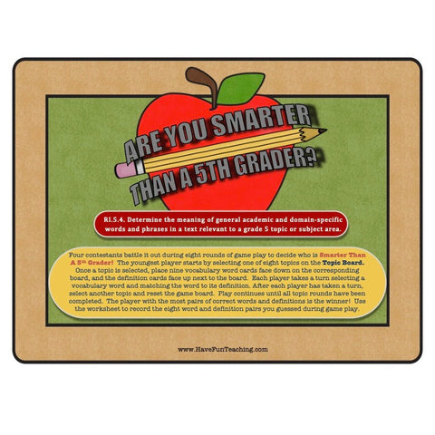 Are You Smarter Than a 5th Grader Game