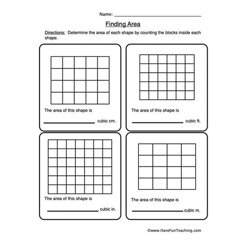 Area Worksheet