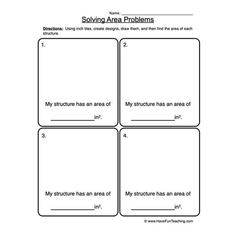 Area Worksheet 2