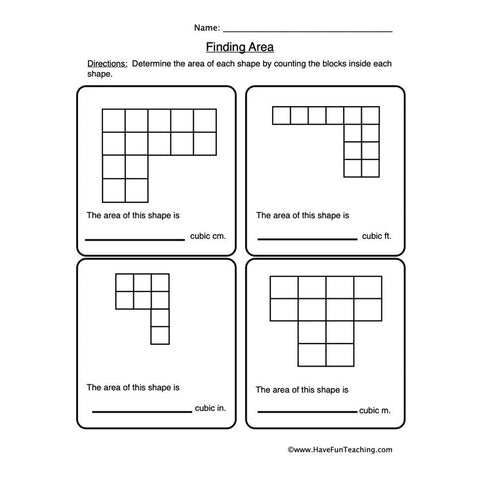 Area Worksheet 3