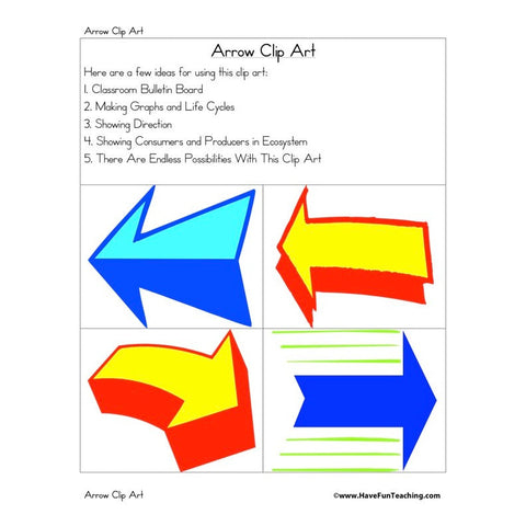Arrow Clip Art Worksheet