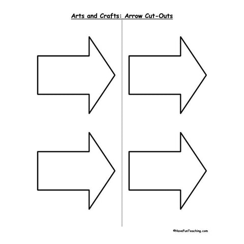 Arrow Cutouts Worksheet