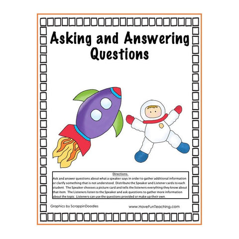 Asking and Answering Questions Game