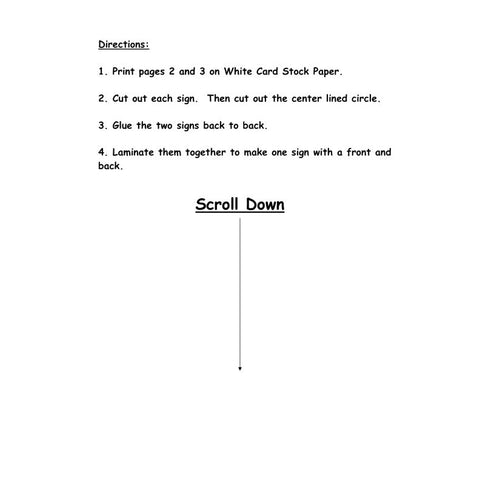 Bathroom Door Sign Worksheet