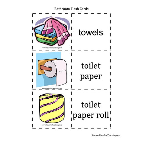 Bathroom Flash Cards