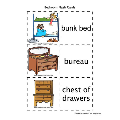 Bedroom Flash Cards