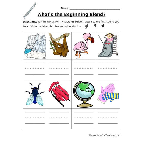Beginning Sound 7 Worksheet